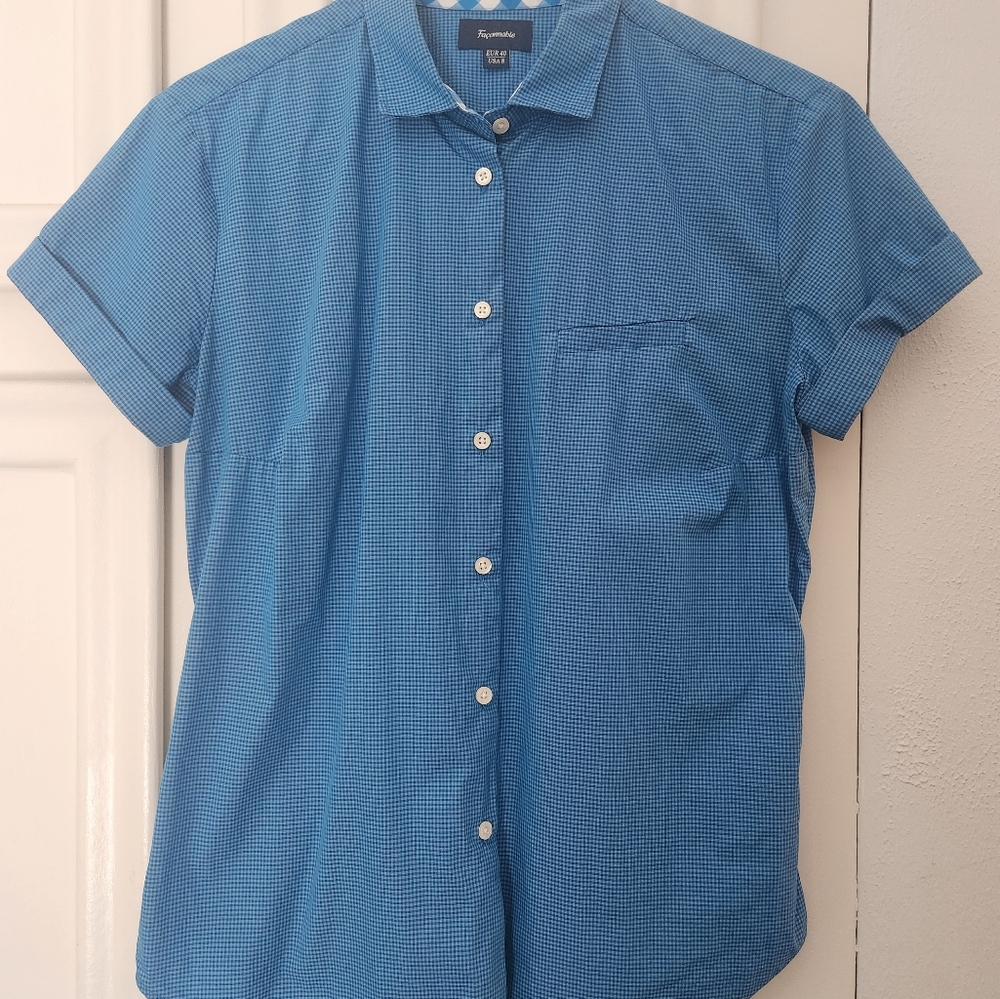 Faconnable Shirt Blue Size USA 8